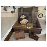 Primitive wooden box, incense burner, wooden