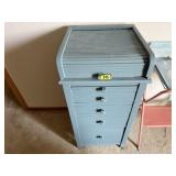 Blue painted stand