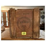 Wemco Oil wooden crate