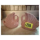 Pink swan pottery (2)