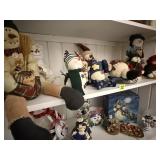 Plush snowman decorations