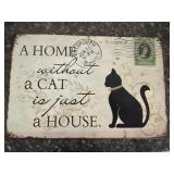 Cat House metal sign