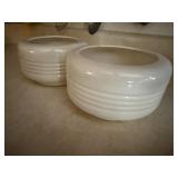 Matching Haeger pottery planters (2)