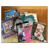 Crochet, needlepoint, craft pattern books