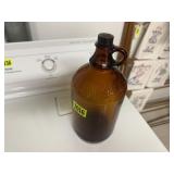 Amber glass Clorox jug