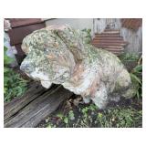 Concrete dog statue