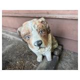 Concrete dog statue