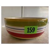 Striped serving bowl