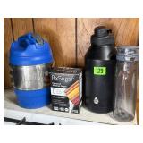 Travel thermos, water bottles, flavoring powder