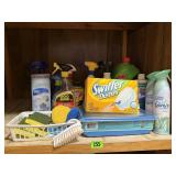 Shelf of consumables, cleaning supplies
