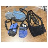 Fanny pack, water bottle holders, bags