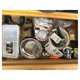 Magnetic mechanic's tray, assorted hardware