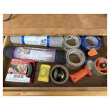 Adhesives, tape roller, drawer liner, caution