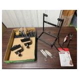 Assorted clamps, brackets, hooks