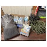 All weather gear, poncho, hammocks, netting