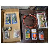 Battery clamps, post cleaners, cables, hardware