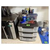 Organizer, office supplies, tags, electronic