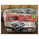 12V buffalo check heated travel blanket