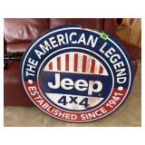 The American Legion Jeep metal sign