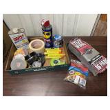 Shop consumables, adhesives, steel wool, WD-40,