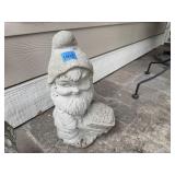 Concrete garden gnome