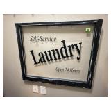 Laundry window sign