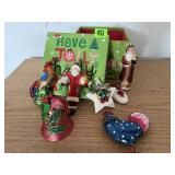 Gift box of Christmas ornaments