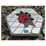 Mosaic concrete stepping stone