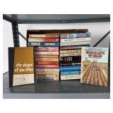 Box of paperback books