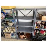 Metal shelving unit, no contents included;