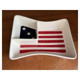 Patriotic flag serving dish