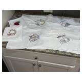Wine embroidery flour sack towels