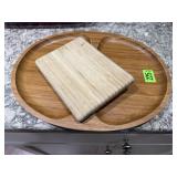 Wood divided tray, small cutting board