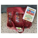 Quilted tote bag, Home Remedies book