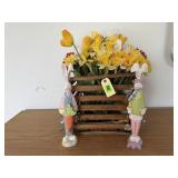 Egg crate, florals, Easter bunnies (2)