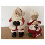 Vintage ceramic Mr. & Mrs. Santa Claus
