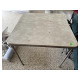 Folding square card table