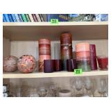 Wax candle assortment