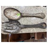 Oversized spoon, fork wall decor