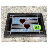 Heart stained glass picture