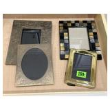 Metallic, mosaic picture frames (4)