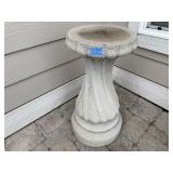 Concrete bird bath base
