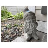 Concrete garden gnome