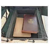 Wire basket, dictionaries (2)