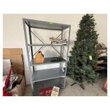 Metal shelving unit, no contents included;