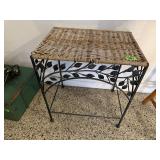 Wicker side table