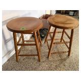 Pair of wooden stools