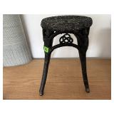 Black wicker stool