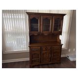 Vintage Richardson Brothers 2 piece china hutch