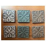 Metal decorative wall tiles (6)